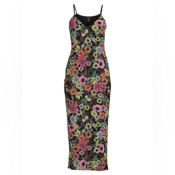 AFRM Amina Floral Print Slip Bodycon Dress Women’s Size Small - Picture 1 of 9
